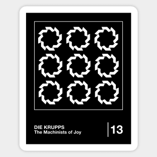 Die Krupps / Minimalist Graphic Fan Artwork Design Sticker